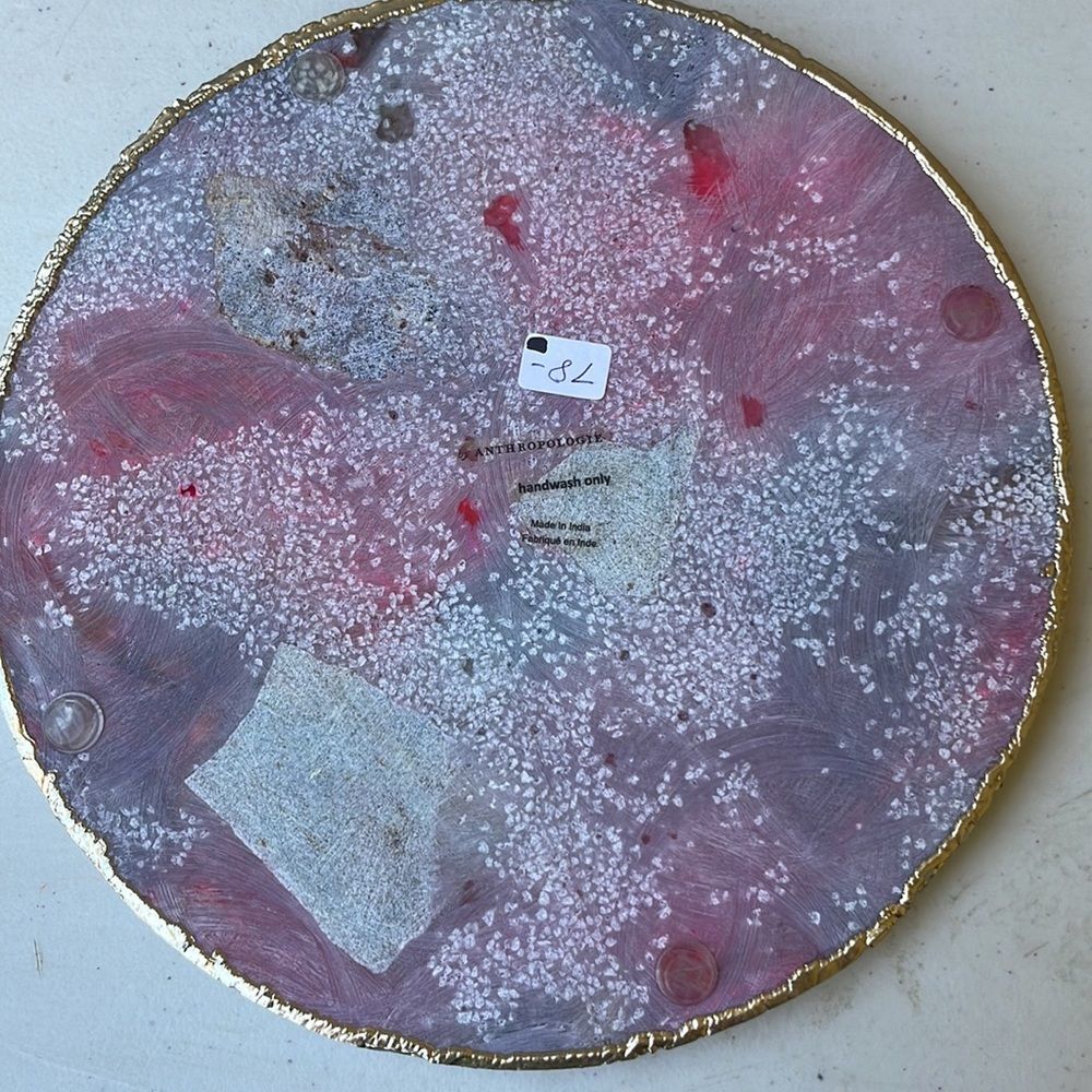 Anthropologie Composite Agate Cheese Platter Board - Picture 6 of 7